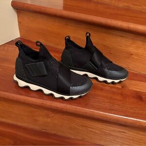 Sorel Men's Black Athletic Slip-Ons with White Soles